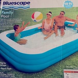 Blue scape family pool